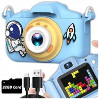 KAMERA APARAT DLA DZIECI CYFROWY FOTOGRAFICZNY Z GRAMI karta pamięci 32 GB