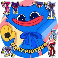 OPŁATEK NA TORT 20CM - HUGGY WUGGY GRA GRY + IMIĘ + ! 15CM 18CM