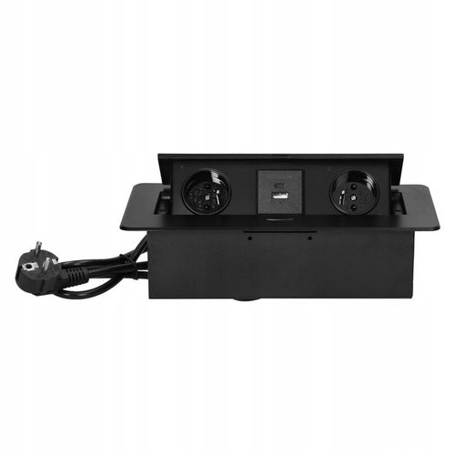 Gniazdo wpuszczane chowane w blat nablatowe USB USB-C STALOWE na Arena.pl