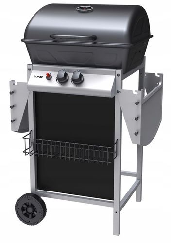 GRILL GAZOWY OGRODOWY BAVEN 2 PALNIKI, 5,5KW Z POKRYWĄ Z TERMOMETREM LUND na Arena.pl