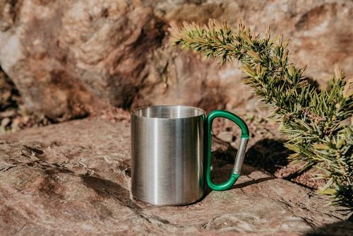 Kubek stalowy 210 ml z karabińczykiem swój grawer na Arena.pl