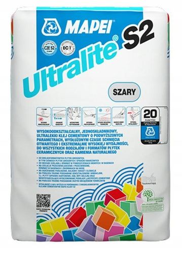 Klej do płytek wielkoformat kamienia spieków Mapei ULTRALITE S2 FLEX 15kg na Arena.pl