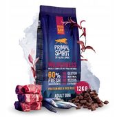 Primal Spirit Karma dla psa WILDERNESS 60% Mięsa WIEPRZOWINA KURCZAK 12kg
