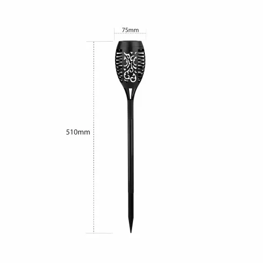 6x Lampa solarna LED POCHODNIA efekt OGIEŃ PŁOMIEŃ zdjęcie 6