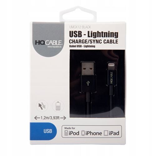 Kabel USB-MICRO USB 1.2M, czarny HQCable na Arena.pl