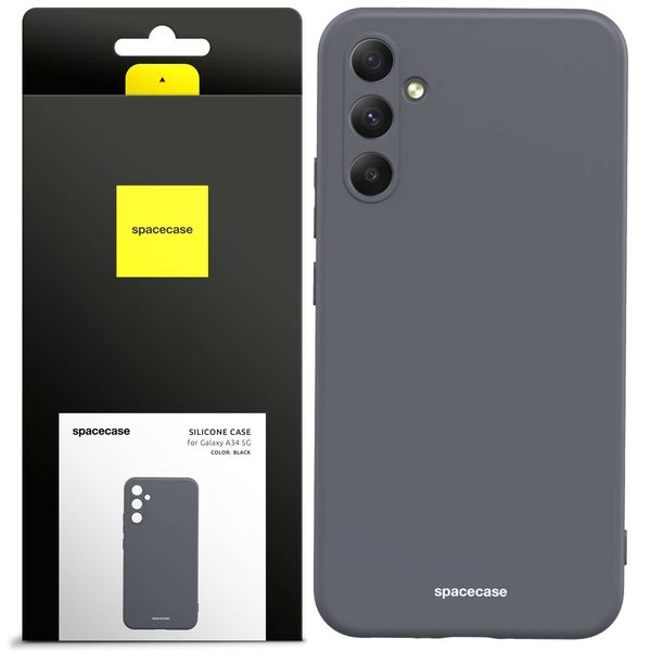 Spacecase Silicone Case Galaxy A34 5G Black zdjęcie 1