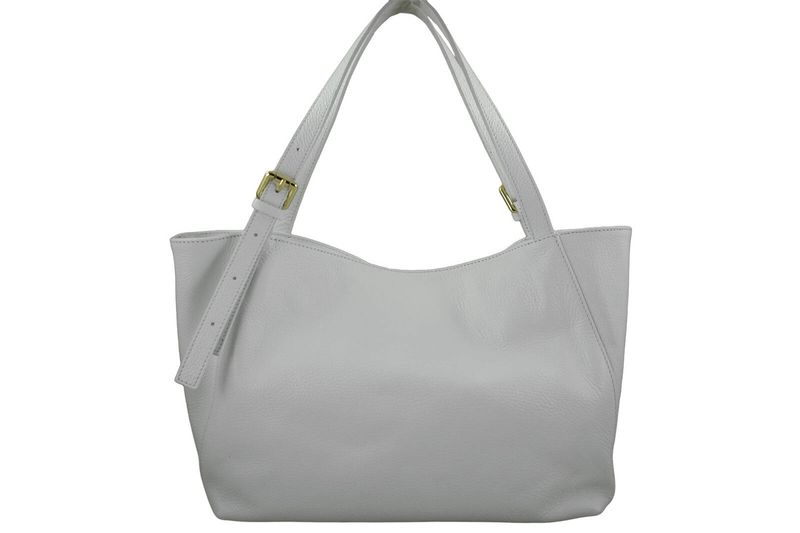 Modna shopperka damska na ramię - Biała zdjęcie 3