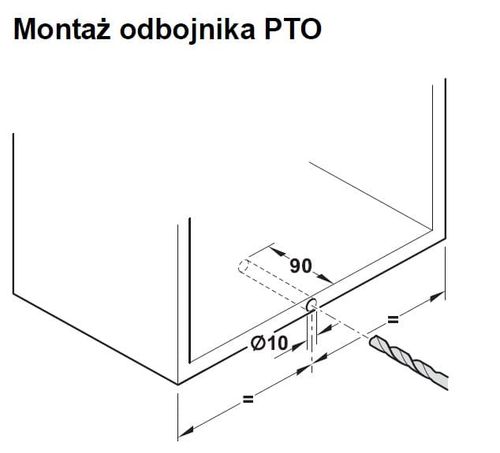Podnośnik do szafek do klap górny Free Space Push 1.8 B, Szary na Arena.pl