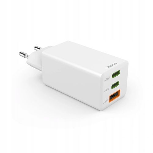 Ładowarka sieciowa HAMA 65W PD USB-C USB-A Biały na Arena.pl