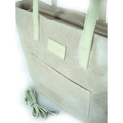 DUŻA TORBA SHOPPER BAG VERA PELLE NA RAMIĘ ŚWIECĄCA WŁOSKA SKÓRA A4 RÓŻ PUDROWY X87RR KEMER na Arena.pl