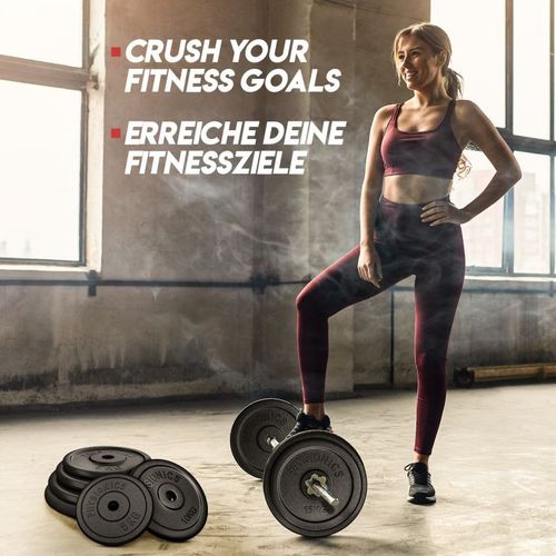 PHYSIONICS Obciążniki 2 x 15 kg, 31 mm, żeliwo na Arena.pl