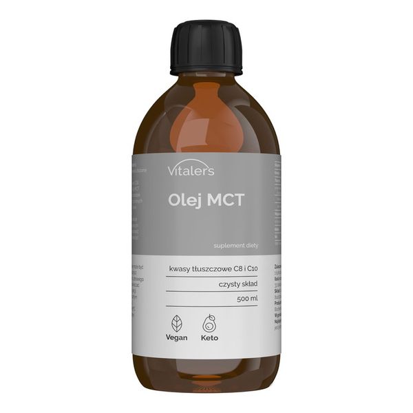 OLEJ MCT OIL 100% 500 ml Dieta KETO C8 C10 Naturalny Vege Kawa Kuloodporna zdjęcie 1
