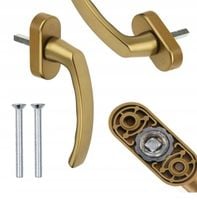 Klamka okienna do okna Hoppe Luxembourg aluminium brąz złota secustic