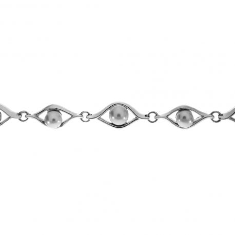 SREBRNA BRANSOLETKA Z PERŁAMI HODOWLANYMI PRÓBA SREBRA 925 na Arena.pl