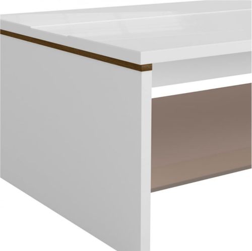 Ława 65x110cm Stolik Biała Połysk Azteca BRW na Arena.pl