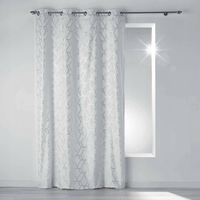 ZASŁONA ZACIEMNIAJĄCA ELEGANCKI WZÓR BIAŁA 140x240