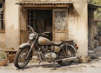 Plakat 55x40cm Motocyklowa Samotna Eskapada