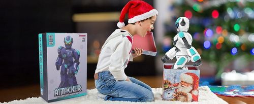 ROBOT DUŻY INTERAKTYWNY ZDALNIE GEST PROGRAMOWANY STEROWANIE GŁOSOWE LED na Arena.pl