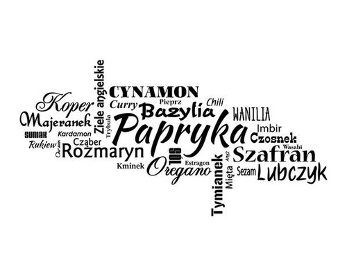 120CM 80CM OBRAZ NAPIS PRZYPRAWY DRUK na Arena.pl