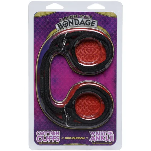 doc johnson bawełniane opaski na nadgarstki i kostki z pierścieniem na Arena.pl