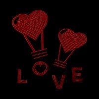 Arkusz z cyrkoniami do termotransferu - love