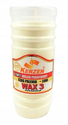 ZNICZE PARAFINOWE WKŁADY 3 DNI 72 h KERZEN 15 SZT na Arena.pl
