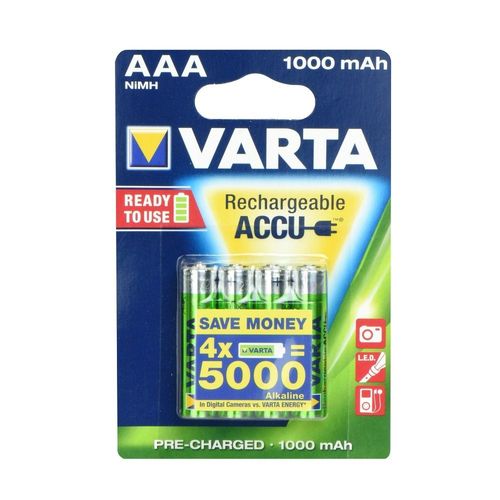 VARTA bateria akumulatorowa R3 (AAA) 1000 mAH ready to use 4 szt na Arena.pl
