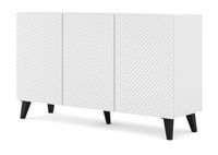 Komoda Ravenna C 150 cm 3D frez biały połysk