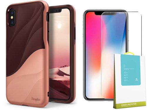 CASE ETUI CASE RINGKE WAVE IPHONE X + SZKŁO 0.15MM na Arena.pl