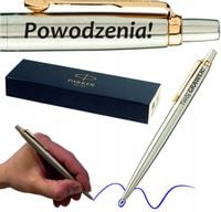Długopis stalowy PARKER Jotter na prezent z WŁASNYM NAPISEM Z LOGO GRAWEREM