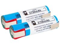 Akumulator 18650 li-ion 2750 blaszki 2sz 3,6V SAMSUNG BOX