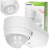 Czujnik Ruchu Zmierzchu 2 Sensory LED Montaż Rogowy 240° Biały IP65