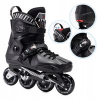 Rolki ATTABO Riftskates czarne 44 freestylowe Regulowane Aluminiowa płoza