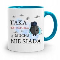 Dla Tatuażystki Tatuażysty Kubek Błękitny Prezent Z Nadrukiem Ze Zdjęciem