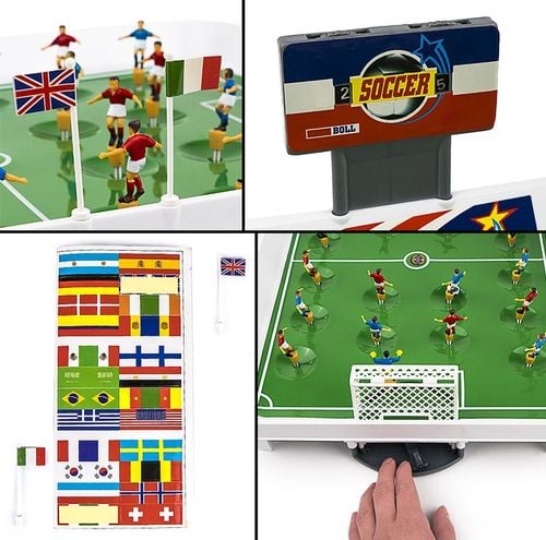 GRA PIŁKARZYKI SPRĘŻYNOWE XXL STOŁOWE PIŁKA NOŻNA +22 ZAWODNIKÓW DLA DZIECI na Arena.pl