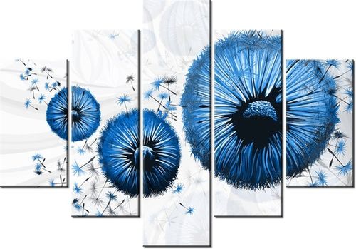 105CM 150CM OBRAZ 5 ELEM NIEBIESKIE DMUCHAWCE DRUK na Arena.pl