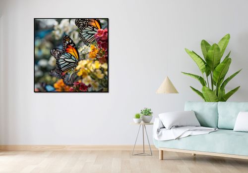Plakat 100x100cm Motyle Na Łące na Arena.pl