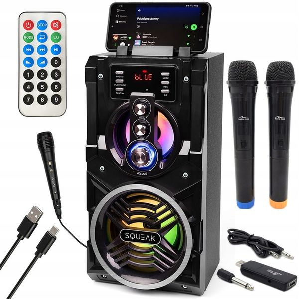 MOBILNY GŁOŚNIK BOOMBOX BLUETOOTH FM 3szt-MIKROFON zdjęcie 1