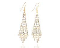 Kolczyki na biglu rozszerzane złote 6,5 cm