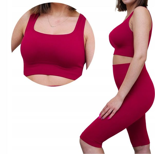 Komplet damski LEGGINSY kolarki TOP bambus r. S/M zdjęcie 1