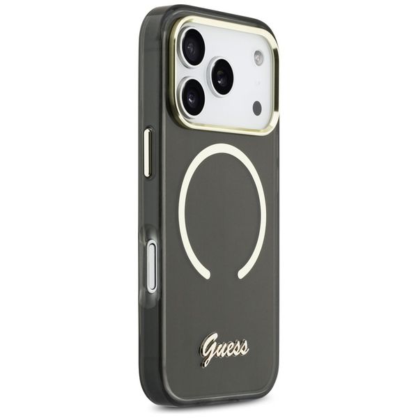 etui guess iml script metal magsafe do   iphone 17 pro czarny zdjęcie 4