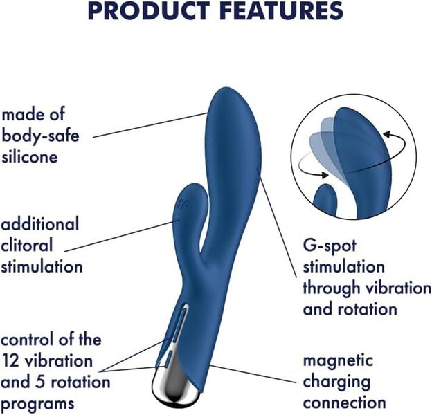Satisfyer Spinning Rabbit 1 Blue zdjęcie 3