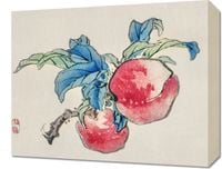 Obraz 50x40cm Peaches, Kōno Bairei Japoński Vintage do Salonu