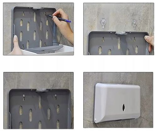 POJEMNIK DOZOWNIK PODAJNIK RĘCZNIKI PAPIEROWE ZZ BIAŁY NAŚCIENNY na Arena.pl