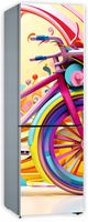 Mata magnetyczna magnes ozdobny na lodówkę KOLOROWY ROWER 171 x 61 cm