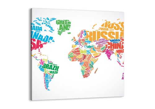 Obraz Na Płótnie - Mapa Kontynent - 40X40 Cm - Ac40X40-2860 na Arena.pl