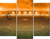 90CM 70 ZEGAR 3 ELEM STADION BLASKU SŁOŃCA SCIENNY DRUK