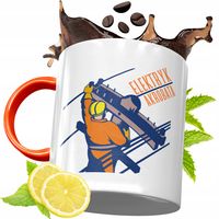 Kubek Pomarańczowy Dla Elektryka Idealny Prezent Z Nadrukiem Ze Zdjęciem