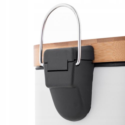 KOSZ NA ŚMIECI ŁAZIENKOWY 3L BIAŁY BAMBUS METAL do WC łazienki kwadratowy na Arena.pl