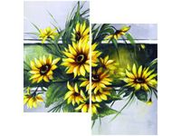 60X60CM SŁONECZNIKI DWU OBRAZ ŚCIAN